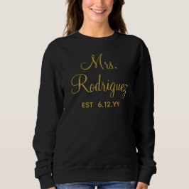 Personalisierte Frau Newlywed Custom Present for B Sweatshirt