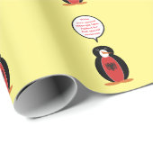 Personalisierte Frau Pinguin Albanien Geschenkpapier (Rolleneckpunkt)