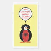 Personalisierte Frau Pinguin Armenien Serviette (Vorderseite)