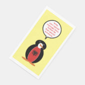 Personalisierte Frau Pinguin Armenien Serviette (Ecke)