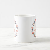 Personalisierte Frau Watercolor Floral Mug Kaffeetasse (Mittel)