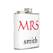 Personalisierte Frau Wedding Bride Flachmann (Rechts)