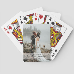 Personalisierte Frau Wedding FOTO Spielkarten