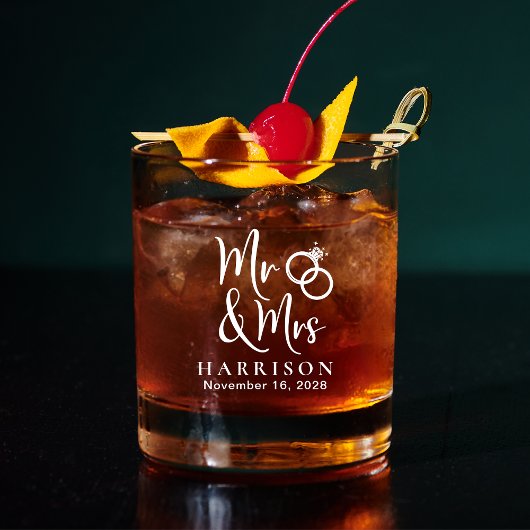 Personalisierte Frau Wedding Whiskyglas