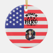 personalisierte Frauen sind Held Keramik Ornament (Vorne)