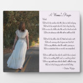 Personalisierte Frauengebet-Foto-Plaque Fotoplatte (Vorderseite)