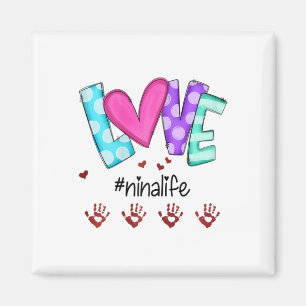 Personalisierte Frauenliebe Ninalife Kleine Hände  Magnet