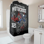 Personalisierte Freestyle Motocross Racing FMX Tri Duschvorhang (Beispiel)
