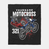 Personalisierte Freestyle Motocross Racing FMX Tri Fleecedecke (Vorderseite)