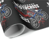 Personalisierte Freestyle Motocross Racing FMX Tri Geschenkpapier (Rolleneckpunkt)