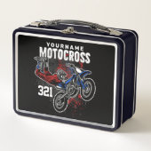 Personalisierte Freestyle Motocross Racing FMX Tri Metall Brotdose (Vorderseite)