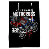Personalisierte Freestyle Motocross Racing FMX Tri Mittlere Geschenktüte (Rückseite)