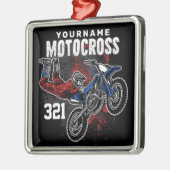 Personalisierte Freestyle Motocross Racing FMX Tri Ornament Aus Metall (Links)
