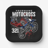 Personalisierte Freestyle Motocross Racing FMX Tri Pappteller (Vorderseite)