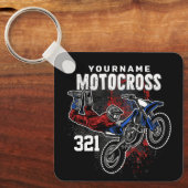 Personalisierte Freestyle Motocross Racing FMX Tri Schlüsselanhänger (Vorderseite)