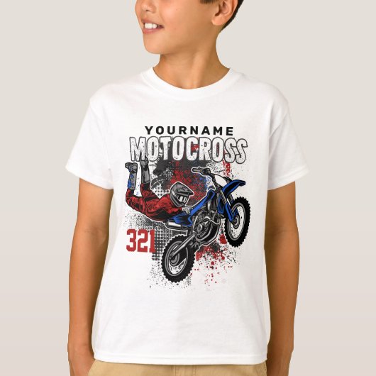 Personalisierte Freestyle Motocross Racing FMX Tri T-Shirt (Vorderseite)