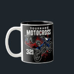 Personalisierte Freestyle Motocross Racing FMX Tri Zweifarbige Tasse<br><div class="desc">Individuelle Name Dirt Bike Rider Motocross Racing Moto Racer Motorrad Geschenke - Wählen Sie Farbe und anpassen mit Ihrem Namen oder benutzerdefinierten Text!</div>