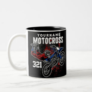 Personalisierte Freestyle Motocross Racing FMX Tri Zweifarbige Tasse