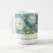 Personalisierte frei stehende Blume Ihren eigenen  Kaffeetasse (Vorderseite Links)