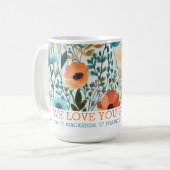 Personalisierte frei stehende Blume Ihren eigenen  Kaffeetasse (Vorderseite Links)