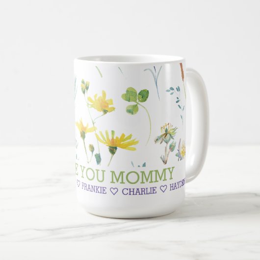 Personalisierte frei stehende Blume Ihren eigenen Kaffeetasse (VorderseiteRechts)