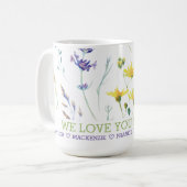 Personalisierte frei stehende Blume Ihren eigenen Kaffeetasse (Vorderseite Links)