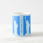 Personalisierte Freiheitsstatue New York USA Blue Kaffeetasse (Mittel)