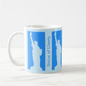 Personalisierte Freiheitsstatue New York USA Blue Kaffeetasse (Links)