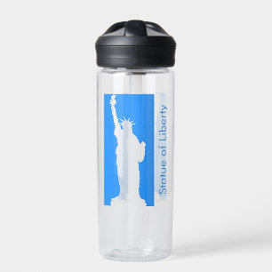 Personalisierte Freiheitsstatue New York USA Blue Trinkflasche