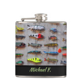 Personalisierte Freizeitfischerei Flachmann (Vorderseite)