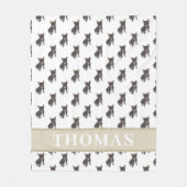 Personalisierte Frenchie (Black Brindle) Baby Blan Fleecedecke (Vorderseite)