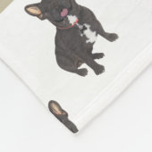 Personalisierte Frenchie (Black Brindle) Baby Blan Fleecedecke (Ecke)