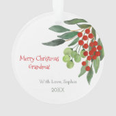 Personalisierte Freude an der Heiligen Weihnachtsz Ornament (Rückseite)