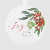 Personalisierte Freude an der Heiligen Weihnachtsz Ornament (Vorderseite)