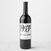 Personalisierte Freude an der Welt Funny Gift Wine Weinetikett (Vorderseite)