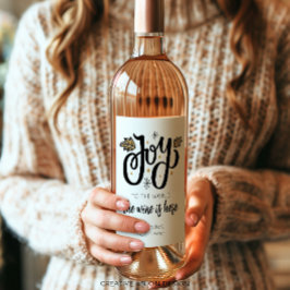 Personalisierte Freude an der Welt Funny Gift Wine Weinetikett