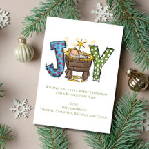 Personalisierte Freude Baby Jesus religiöses Weihn