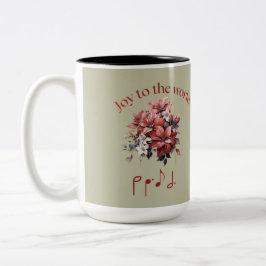 Personalisierte "Freude der Welt" Hymne Zweifarbige Tasse