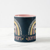 Personalisierte Freude in Hope Christlich Rainbow Tasse (Zentrum)