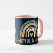 Personalisierte Freude in Hope Christlich Rainbow Tasse (VorderseiteRechts)