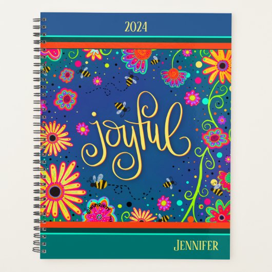 Personalisierte Freude Inspirierend Hummelblume Planer (Vorderseite)