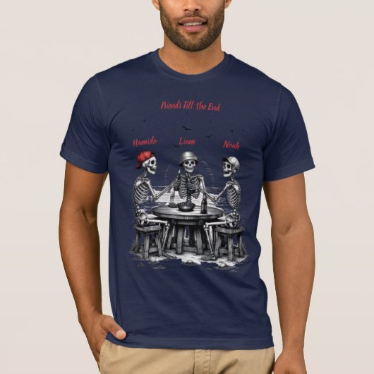 Personalisierte Freunde bis ans Ende T-Shirt (Vorderseite)
