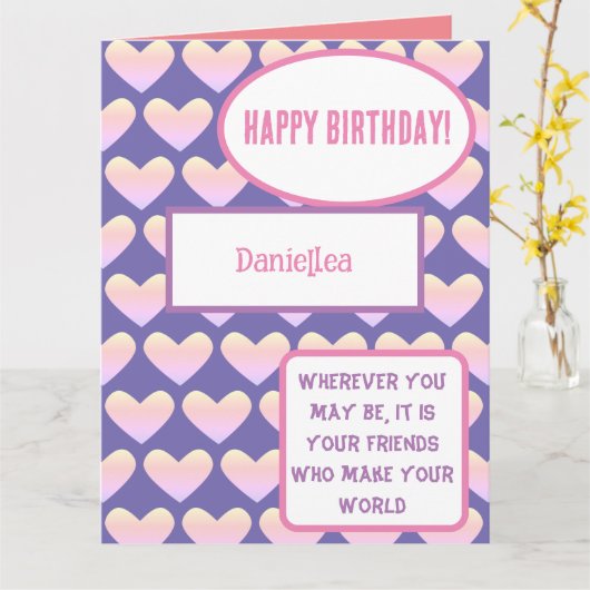 Personalisierte Freunde Geburtskarte Karte (Gelbe Blume)