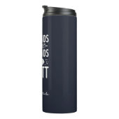 Personalisierte Freunde Lass Freunde nicht 3 Putt Thermosbecher (Nach rechts gedreht)