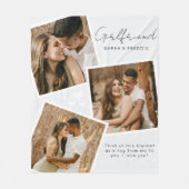 Personalisierte Freundin 3 Foto Fleece Blanket (Vorderseite)