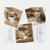 Personalisierte Freundin 3 Foto Fleece Blanket (Vorderseite (Horizontal))