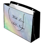 Personalisierte Freundin Birthday Große Geschenktüte (Rückseite Schrägansicht)