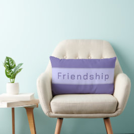 Personalisierte Freundschaft Elegante Periwinkle L Lendenkissen
