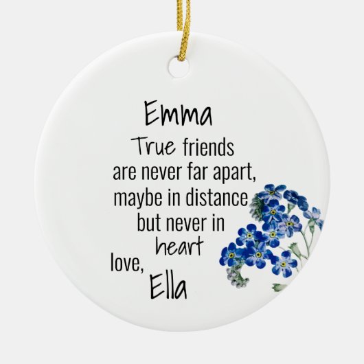 Personalisierte Freundschaft Keramik Ornament (Vorne)