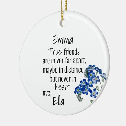 Personalisierte Freundschaft Keramik Ornament (Links)